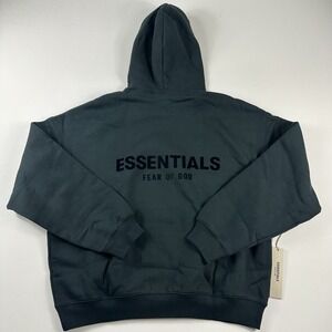 Essentials Fear Of God Hoodie Sweatshirt Sweater Mens M Black Thick  Authentic